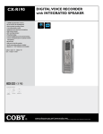 COBY electronic CX-R190 User's Manual