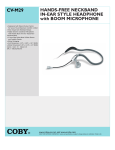 COBY electronic CV M29 User's Manual