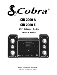 Cobra Electronics CIR 2000 A User's Manual