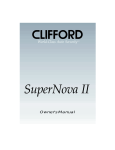 Clifford SuperNova II User's Manual