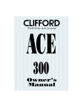 Clifford Concept ACE 300 User's Manual