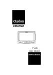 Clarion VMA7192 User's Manual