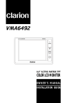 Clarion VMA6492 User's Manual
