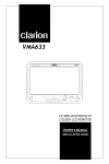 Clarion VMA633 User's Manual