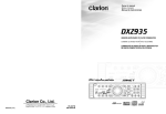 Clarion ProAudio DXZ935 User's Manual