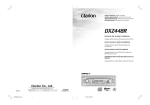 Clarion DXZ448R User's Manual