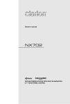Clarion NX702 User's Manual