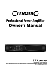 Citronic PPX300 User's Manual