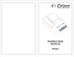 Citizen ISO 9001 User's Manual