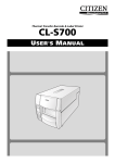 Citizen CL-S700 User's Manual