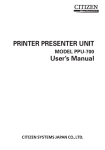 Citizen Systems PPU-700 User's Manual