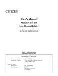 Citizen Systems CBM-270 User's Manual