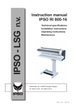 Cissell IPSO RI 800-16 User's Manual
