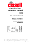 Cissell HF 234 User's Manual