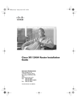 Cisco Systems XR 12404 Installation Manual