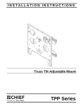 CHIEF truss tilt adjustable mount User's Manual