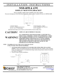 CHIEF MSB-6098 MSB-6392 User's Manual