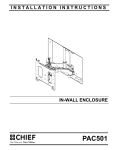 Chief Manufacturing PAC501 User's Manual