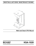 Chief Manufacturing KSA-1020 User's Manual