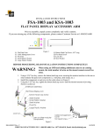 Chief Manufacturing FSA-1003 User's Manual
