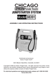 Chicago Electric 38391 User's Manual