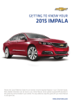 Chevrolet 2015 Impala Get To Know Manual