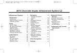 Chevrolet 2014 Impala Supplementary Manual