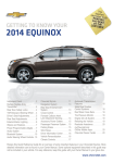 Chevrolet 2014 Equinox Get To Know Manual