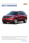Chevrolet 2013 Traverse Get To Know Manual