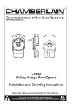 Chamberlain CR550 User's Manual