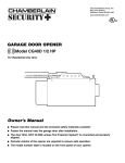 Chamberlain CG40D User's Manual