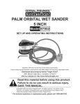 Central Pneumatic Sander 97053 User's Manual