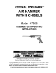 Central Pneumatic 47868 User's Manual
