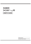 Casio XW-J1 Owner's Manual