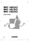 Casio WK1800 User's Manual