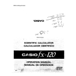 Casio fx-120 User's Manual