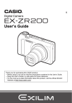 Casio EXILIM EX-ZR200 User's Manual