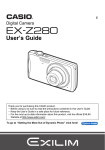 Casio EXILIM EX Z 280 User's Manual