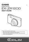 Casio EX-ZR1200 User's Manual