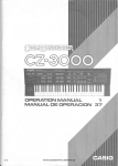 Casio Cosmosynthesizer CZ-3000 User's Manual
