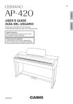 Casio CELVIANO AP-420 User's Manual