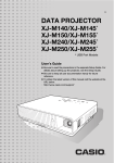 Casio Projector XJ-M140/XJ-M145 User's Manual