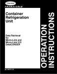 Carrier Container Refrigeration Unit User's Manual