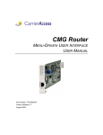 Carrier Access CMG Router User's Manual