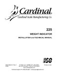 Cardinal Industries 225 User's Manual