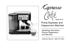 Capresso Cafe 115 User's Manual