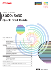Canon S630 Quick Start Manual