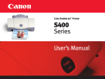 Canon S400 User's Manual