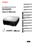 Canon WUX6000 User's Manual