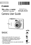 Canon PowerShot S400 User's Manual